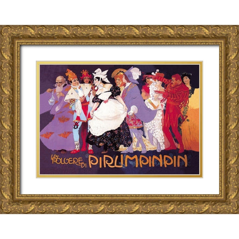 La Polvere di Pirlimpinpin Gold Ornate Wood Framed Art Print with Double Matting by Unknown