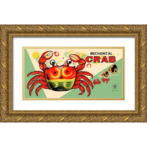 Mechanical Crab Gold Ornate Wood Framed Art Print with Double Matting by Retrobot