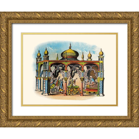 The Rival Chieftains Gold Ornate Wood Framed Art Print with Double Matting by Unknown