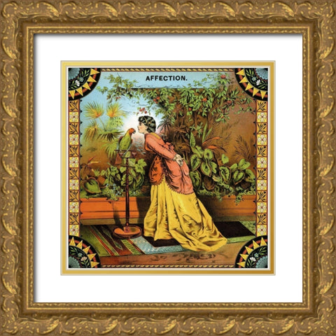 Affection Gold Ornate Wood Framed Art Print with Double Matting by Unknown
