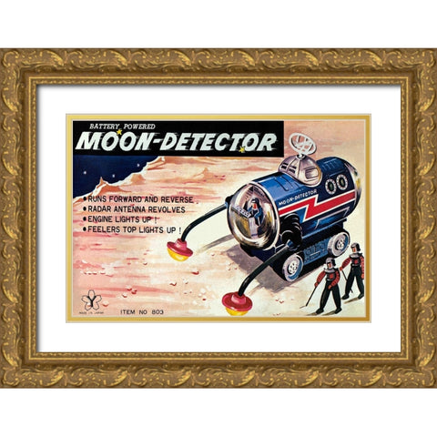Moon-Detector Gold Ornate Wood Framed Art Print with Double Matting by Retrotrans