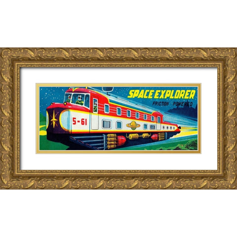 Space Explorer 5-61 Gold Ornate Wood Framed Art Print with Double Matting by Retrotrans