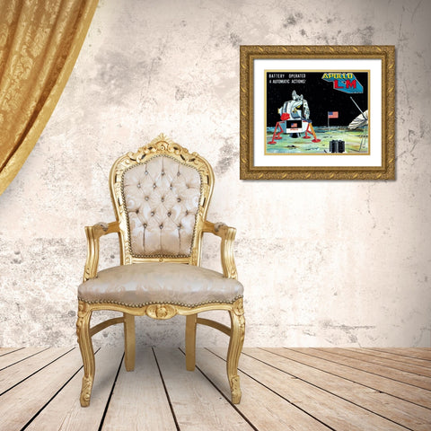 Apollo L-M Gold Ornate Wood Framed Art Print with Double Matting by Retrorocket