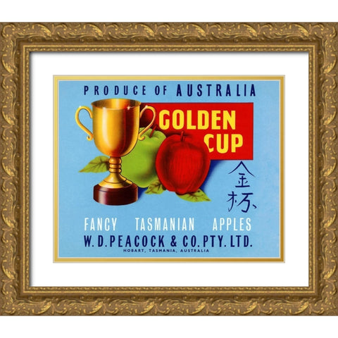 Golden Cup Gold Ornate Wood Framed Art Print with Double Matting by Retrolabel