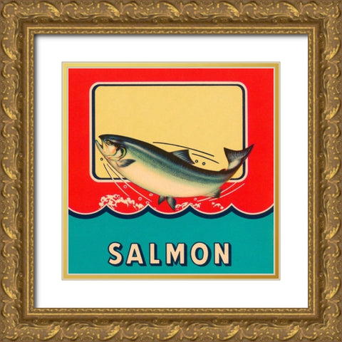 Salmon Gold Ornate Wood Framed Art Print with Double Matting by Retrolabel