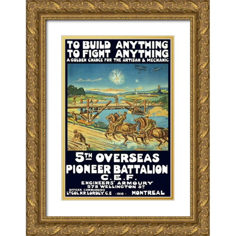 To Build Anything, To Fight Anything Gold Ornate Wood Framed Art Print with Double Matting by Inventions