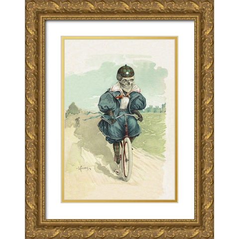 Death Saves on Bus Fare Gold Ornate Wood Framed Art Print with Double Matting by Frusius