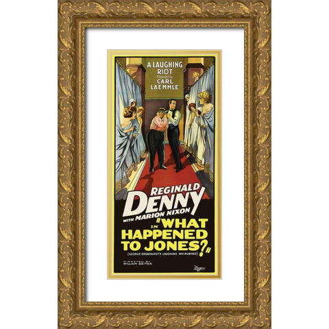 What Happened to Jones Gold Ornate Wood Framed Art Print with Double Matting by Unknown 20th Century American Illustrator