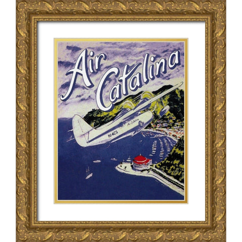 Air Catalina Gold Ornate Wood Framed Art Print with Double Matting by Miltimore, Gary