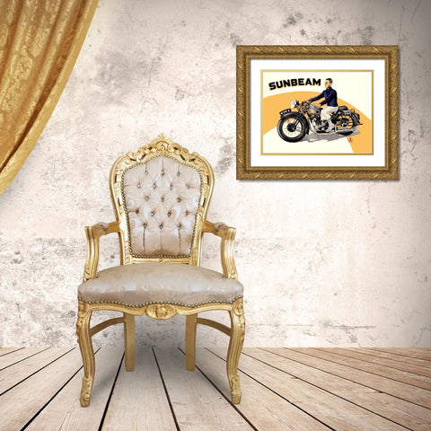 Sunbeam Gold Ornate Wood Framed Art Print with Double Matting by Unknown