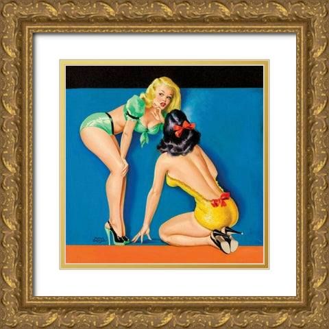 Whisper Magazine: The Secret Gold Ornate Wood Framed Art Print with Double Matting by Driben, Peter
