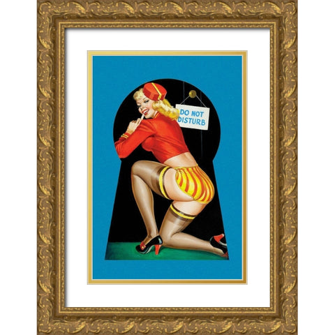 Whisper Magazine: Through the Keyhole Gold Ornate Wood Framed Art Print with Double Matting by Driben, Peter