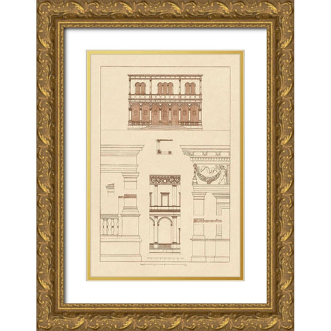 Palazzo del Consiglio at Padua, Villa Farnesia Gold Ornate Wood Framed Art Print with Double Matting by Buhlmann, J.
