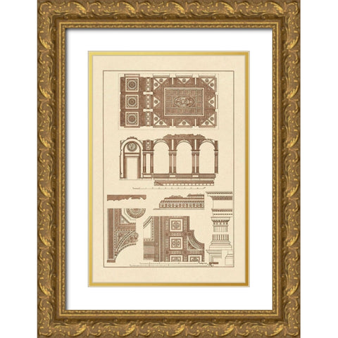Covered Ceiling, Hotel de Villa Gold Ornate Wood Framed Art Print with Double Matting by Buhlmann, J.