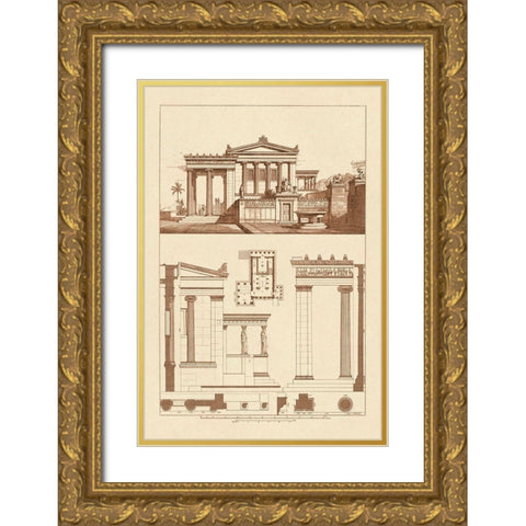 The Erechtheum at Athens Gold Ornate Wood Framed Art Print with Double Matting by Buhlmann, J.