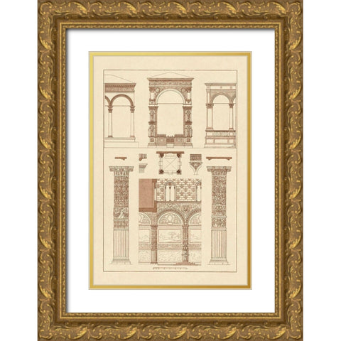 Arcades Gold Ornate Wood Framed Art Print with Double Matting by Buhlmann, J.