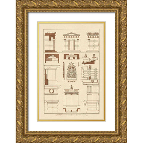 Temple of Diana, Monument of Thrasyllus Gold Ornate Wood Framed Art Print with Double Matting by Buhlmann, J.