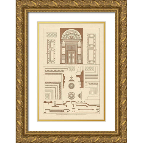 Doorway of the Pantheon at Rome Gold Ornate Wood Framed Art Print with Double Matting by Buhlmann, J.