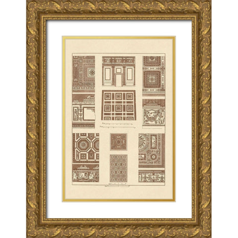Ceilings with Bays Gold Ornate Wood Framed Art Print with Double Matting by Buhlmann, J.