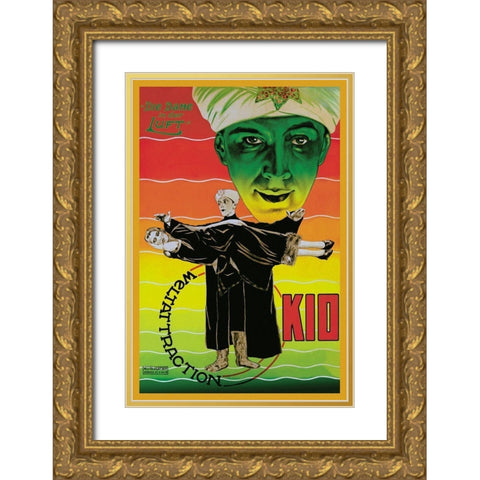 Magicians: Dame in der Luft: Weltattraction Kio Gold Ornate Wood Framed Art Print with Double Matting by Unknown