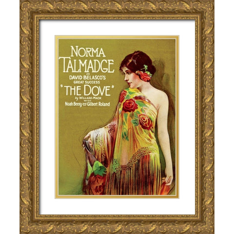 Vintage Film Posters: Dove Gold Ornate Wood Framed Art Print with Double Matting by Unknown