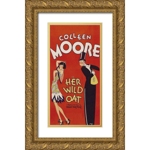 Vintage Film Posters: Her Wild Oat Gold Ornate Wood Framed Art Print with Double Matting by Unknown