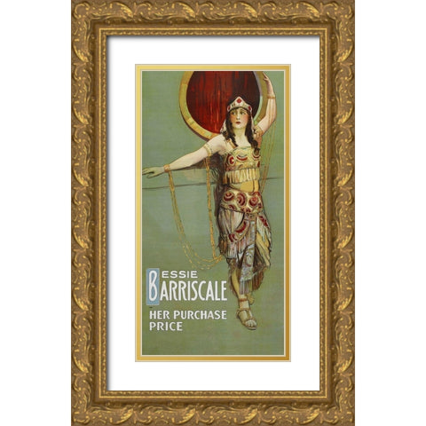 Vintage Film Posters: Her Purchase Price Gold Ornate Wood Framed Art Print with Double Matting by Unknown