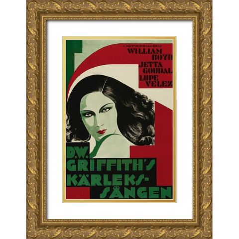 Vintage Film Posters: Lady of the Pavements Gold Ornate Wood Framed Art Print with Double Matting by Unknown