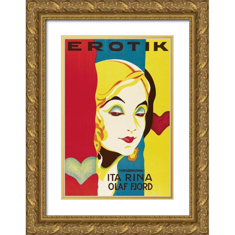 Vintage Film Posters: Seduction Erotik Gold Ornate Wood Framed Art Print with Double Matting by Unknown
