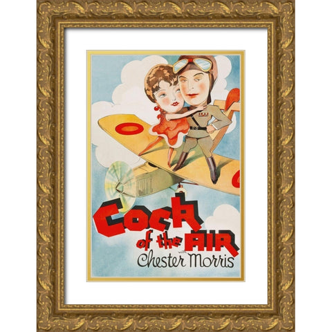 Vintage Film Posters: Cock of the Air Gold Ornate Wood Framed Art Print with Double Matting by Unknown