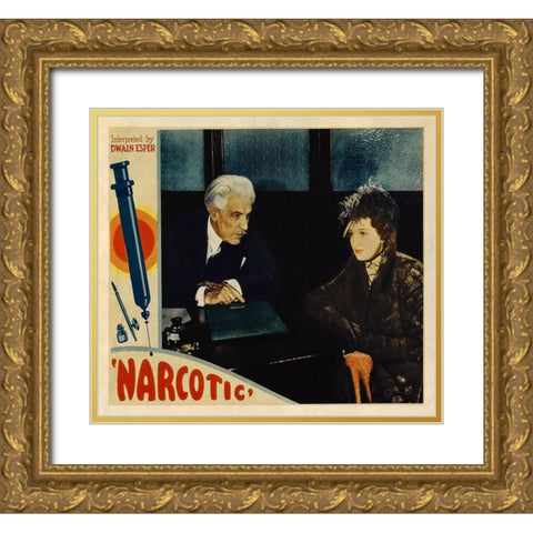 Vintage Vices: Narcotic Gold Ornate Wood Framed Art Print with Double Matting by Vintage Vices