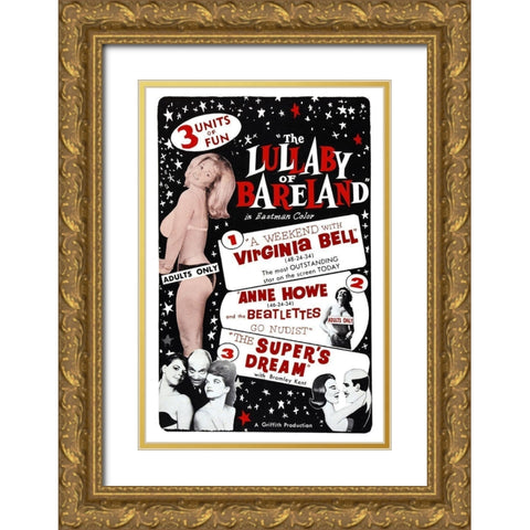 Vintage Vices: Lullaby of Bareland Gold Ornate Wood Framed Art Print with Double Matting by Vintage Vices