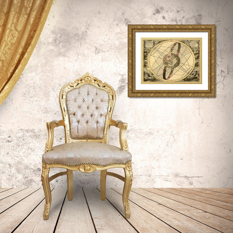 Maps of the Heavens: Solis  Cir Terrarum Gold Ornate Wood Framed Art Print with Double Matting by Cellarius, Andreas