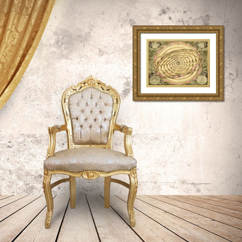 Maps of the Heavens: Orbium Planenarum Gold Ornate Wood Framed Art Print with Double Matting by Cellarius, Andreas