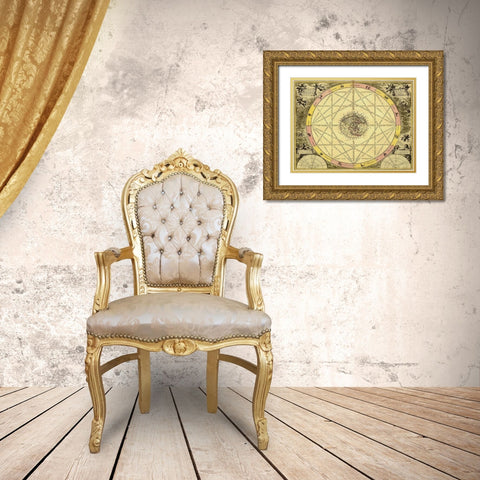 Maps of the Heavens: Typhus Aspec Gold Ornate Wood Framed Art Print with Double Matting by Cellarius, Andreas