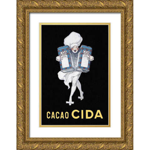 Cooks: Cacao Cida Gold Ornate Wood Framed Art Print with Double Matting by Advertisement