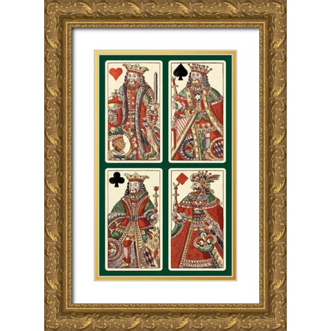 Kings (Bauern Hochzeit Deck) Gold Ornate Wood Framed Art Print with Double Matting by Gobl, Andreas Benedictus