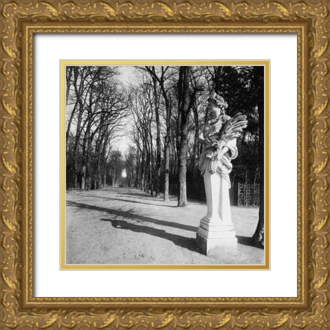France, 1920 - The Park, Versailles Gold Ornate Wood Framed Art Print with Double Matting by Atget, Eugene