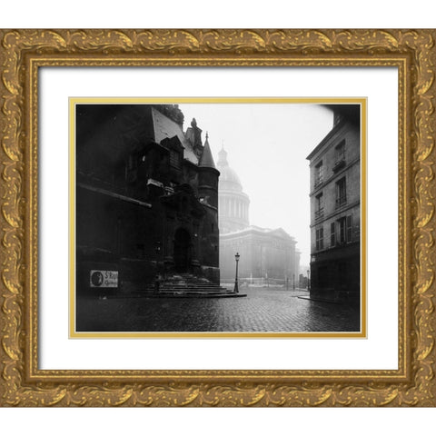 Paris, 1924 - The Pantheon Gold Ornate Wood Framed Art Print with Double Matting by Atget, Eugene