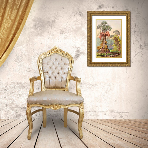 Lianen-Mantel an Saulenbaumen Hochland von Ceylon Gold Ornate Wood Framed Art Print with Double Matting by Haeckel, Ernst