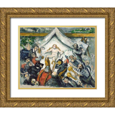 The Eternal Feminine Gold Ornate Wood Framed Art Print with Double Matting by Cezanne, Paul
