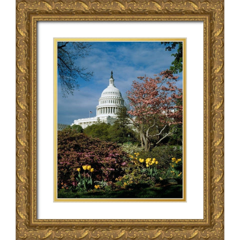 U.S. Capitol, Washington, D.C. Number 3 Gold Ornate Wood Framed Art Print with Double Matting by Highmith, Carol