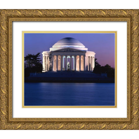 Jefferson Memorial, Washington, D.C. Gold Ornate Wood Framed Art Print with Double Matting by Highmith, Carol