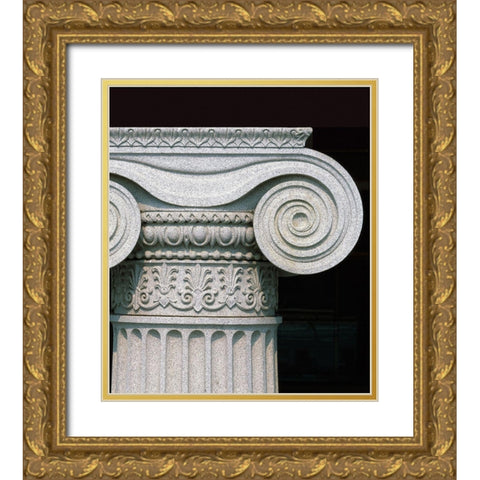 Column detail, U.S. Treasury Building, Washington, D.C. Gold Ornate Wood Framed Art Print with Double Matting by Highmith, Carol