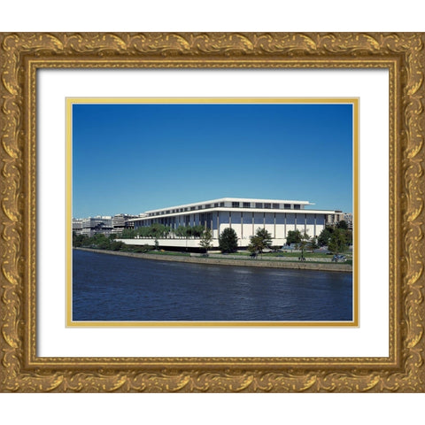 Kennedy Center for the Performing Arts, Washington, D.C. Gold Ornate Wood Framed Art Print with Double Matting by Highmith, Carol