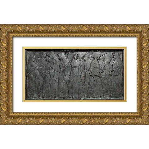 The Nuns of the Battlefield Monument, M St., NW, Washington, D.C. Gold Ornate Wood Framed Art Print with Double Matting by Highmith, Carol