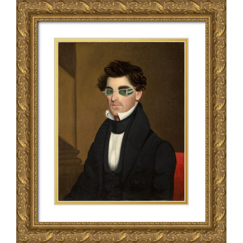 Nathaniel Olds Gold Ornate Wood Framed Art Print with Double Matting by Wade, Jeptha Homer