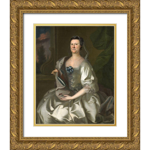 Hannah Wentworth Atkinson Gold Ornate Wood Framed Art Print with Double Matting by Blackburn, Joseph