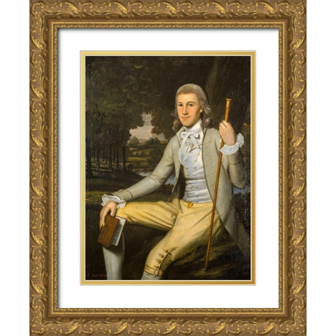 Moses Seymour Jr Gold Ornate Wood Framed Art Print with Double Matting by Earl, Ralph