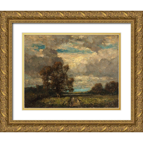 The Lone Sentinel Gold Ornate Wood Framed Art Print with Double Matting by Ranger, Henry Ward